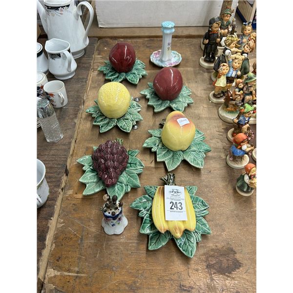 McCoy ? Fruit Wall Pockets 6, Shakers, Pins