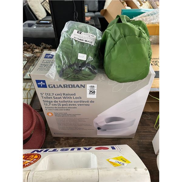 Raised Toilet Seat, Inflatable Mats