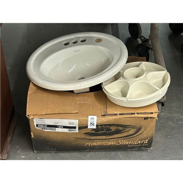 Standard Lavatory Basin, Divided Bowl
