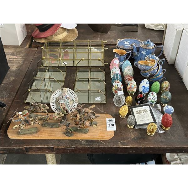 Egg Collection, Oriental China, Mirrored Displays, Western Miniatures