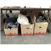 Image 1 : Boxes 3 w/Clothes Hangers, Line Pins, Home Goods
