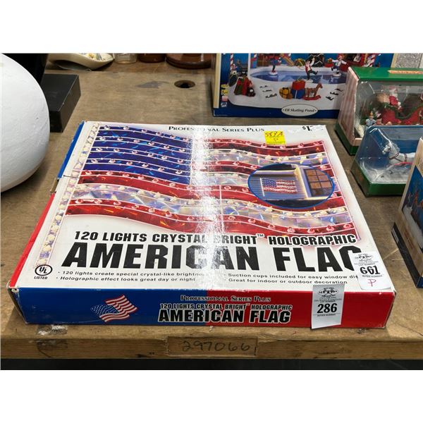 Lighted American Flag Décor