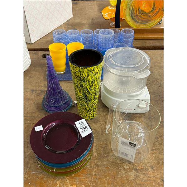 Art Glass Vase, Décor, Dishes, Cups, Steamer