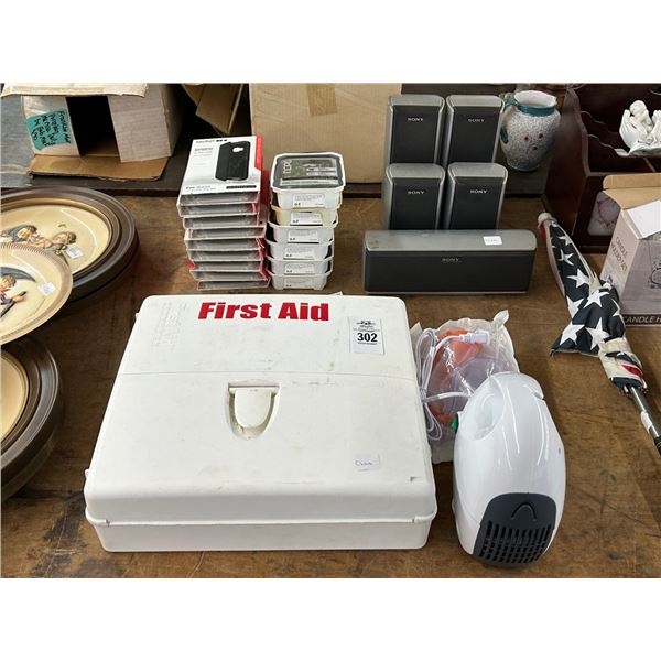 First Aid Kit, Nebulizer, Surround Speakers, Phone Cases