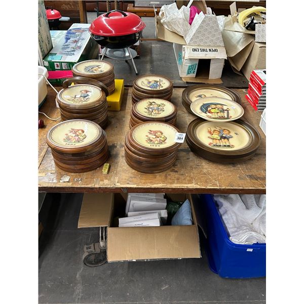 Hummel Wood Trim Annual Collector Plates 43 w/Some Boxes