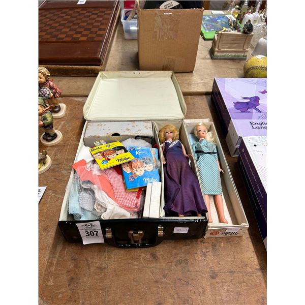 Vintage Barbie Dolls, Box w/Dress Accessories