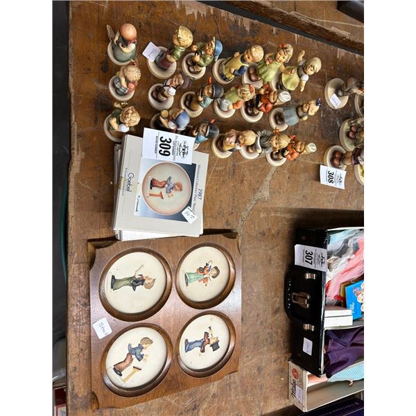 Mini Hummel Figurines 18, Wall Plates 8 - Some Boxes