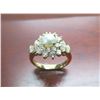 Image 3 : 18K  YG Cultured Pearl/Diamond Ring w/5.25MM Cultured Pearl White w/Pink Overtone High