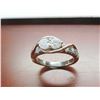 Image 4 : 14K Two Tone Diamond Ring w/2 Round Cut Diamonds and 8 Round Diamonds Prong Set 6.4g
