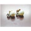 Image 4 : 14K Two Tone Gold Cultured Pearl/Diamond Earrings 2 Round Cut Diamonds and 2  7.50MM