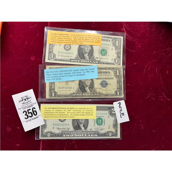 Rare Barr Note, Old Silver Cert, Bientennial Note