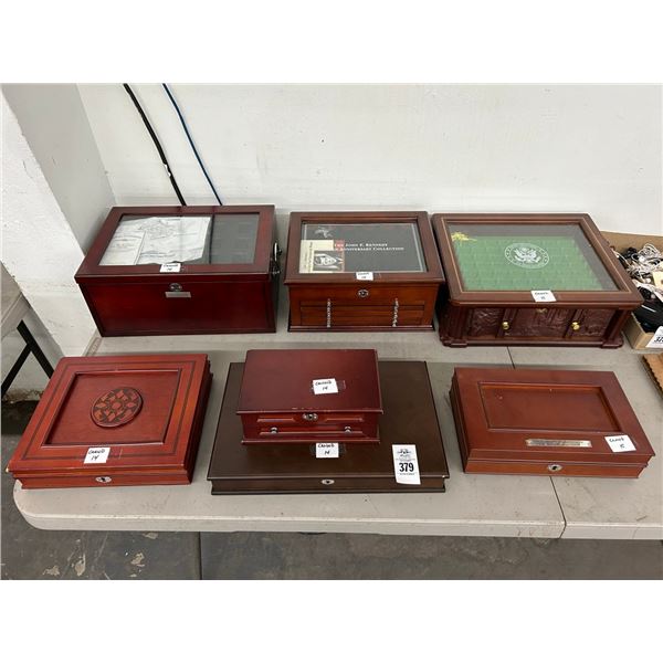 7-Coin Collector Display Bins - 7 X $