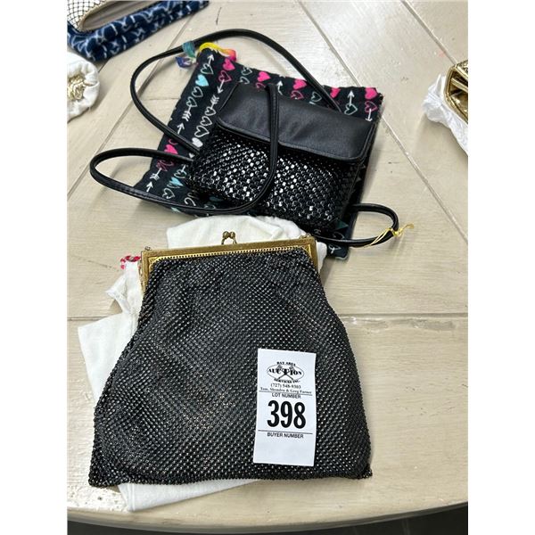 Whiting Davis Designer Black Clutches - 2