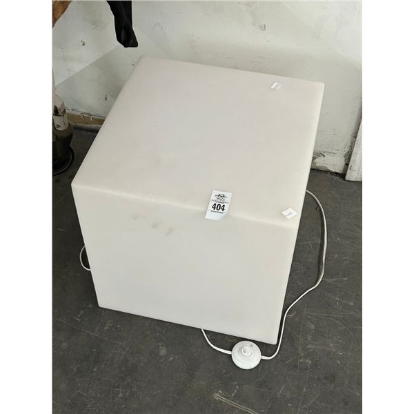Lighted Plastic Cube Pedestal