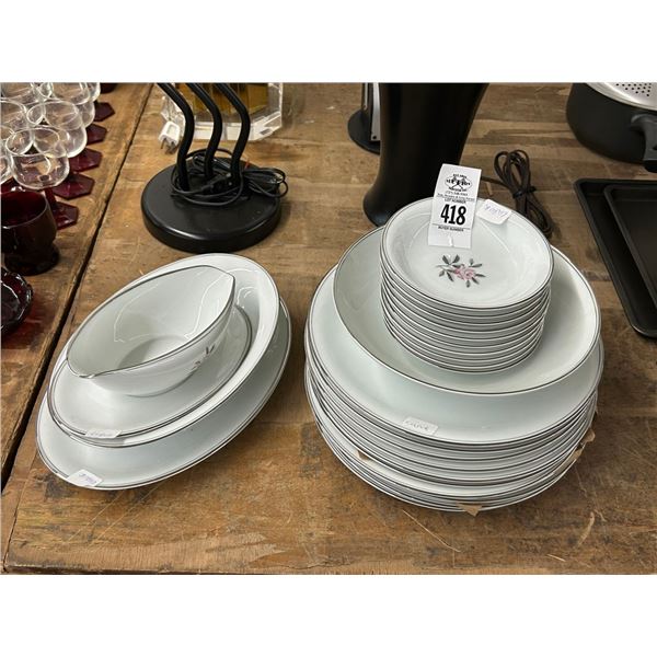 Noritaki Floral Silver Rim China