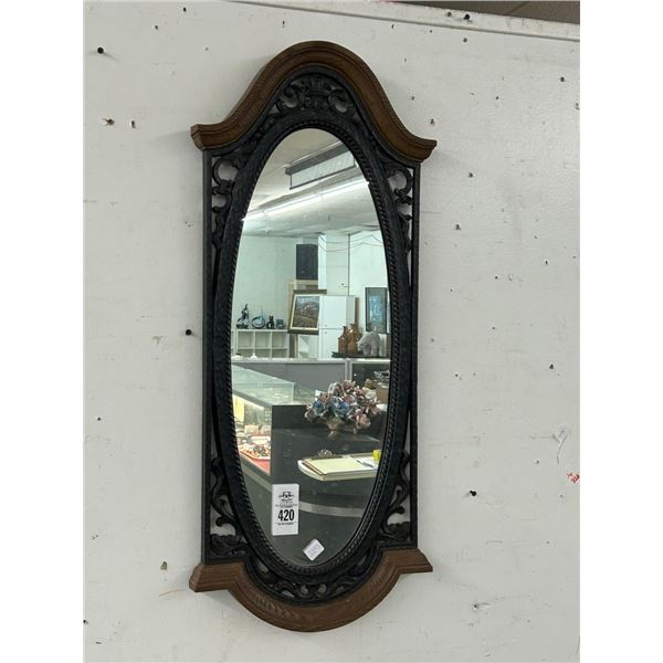 Ornate Plastic Oval Mirror - No Shipping