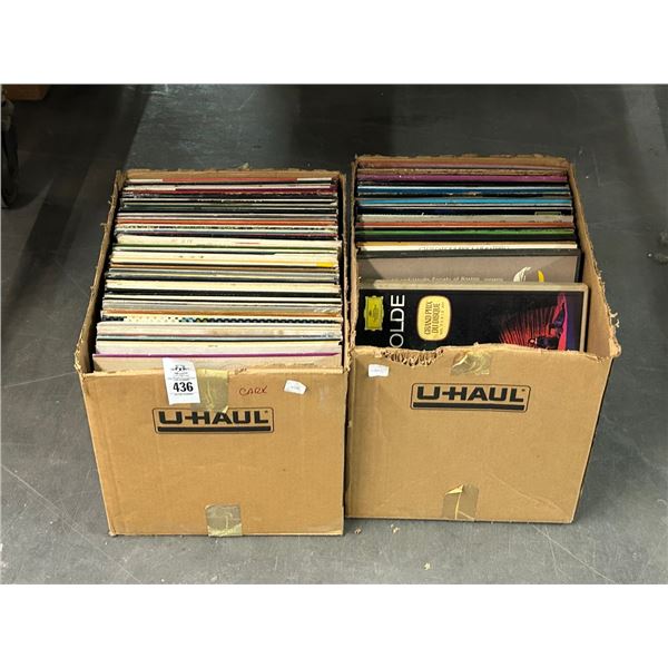 Boxes 2 w/Vinyl Record Albums