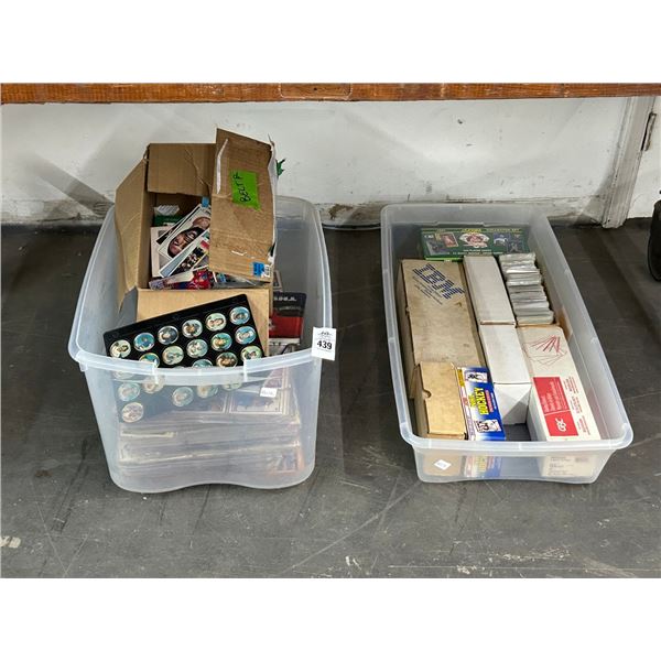Sports Trading Cards 2 Bins w/Asst. Memorabilia, Baseball, Books