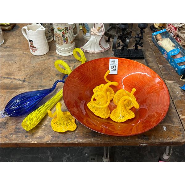 Art Glass Charger, Asst. Décor