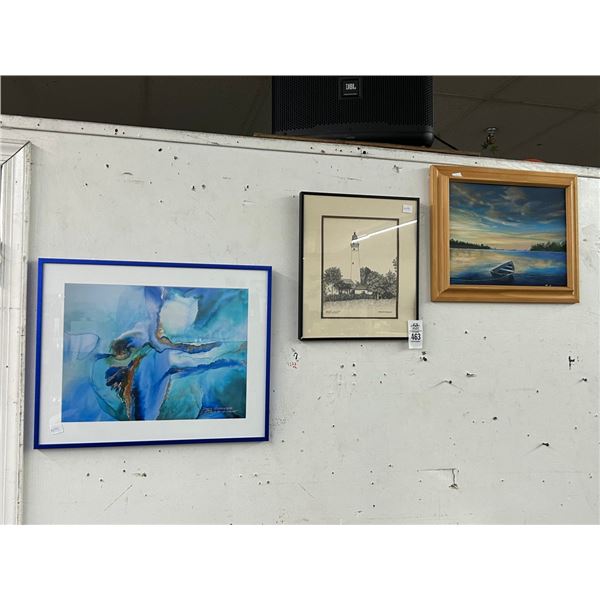 Sea Scape, Light House, Abstract Wall Art - 3 - Artist Signed