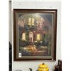 Image 1 : Kinkaid Style Framed Garden Scene Wall Art - Signed Martin - 20  X  30