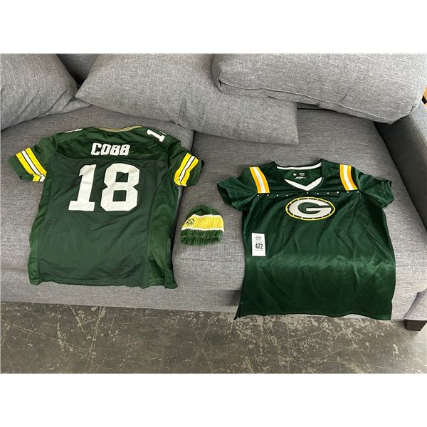 Green Bay Packers Jersey/Hat - One is Cobb #18