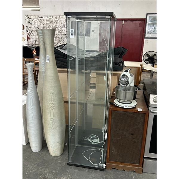 Glass Full Vision Lighted Showcases - Pair