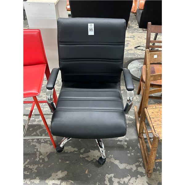 Black w/Chrome Secretarial Chair