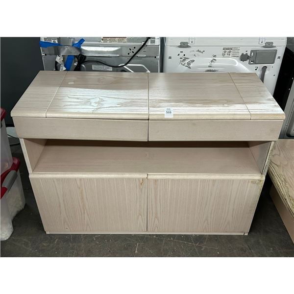 Pickled Oak Flip Top Bar