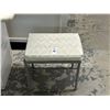 Image 1 : Gray Padded Vanity Stool