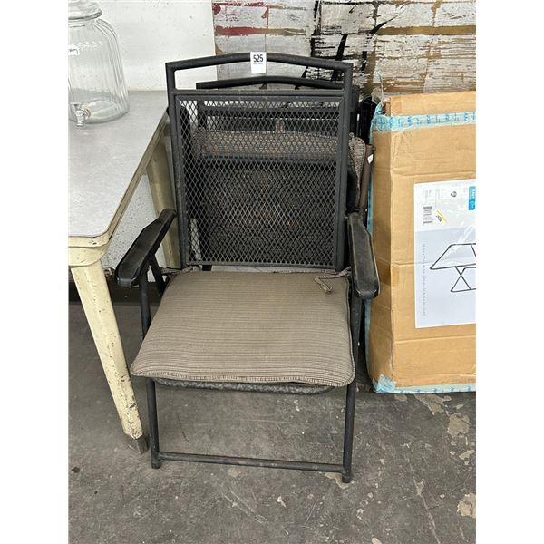 Folding Mesh Patio Chairs - Pair