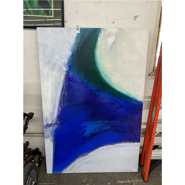 Oil On Canvas Abstract Wall Art - 3'  X  5'