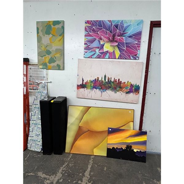Asst. Oil On Canvas Abstract Wall Art - 5