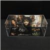 Image 1 : MULTI SIGNED LOTR PRESENTATION PIECE - WOOD, ASTIN, SERKIS, BLOOM AND RHYS DAVIS - WWOC COA