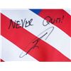 Image 2 : ROBERT ONEIL SIGNED USA FLAG INSCRIBED NEVER QUIT (PSA COA)