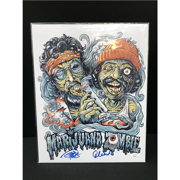 Cheech Marin & Tommy Chong Signed "Marijuana Zombie" 11x14 Photo (JSA)