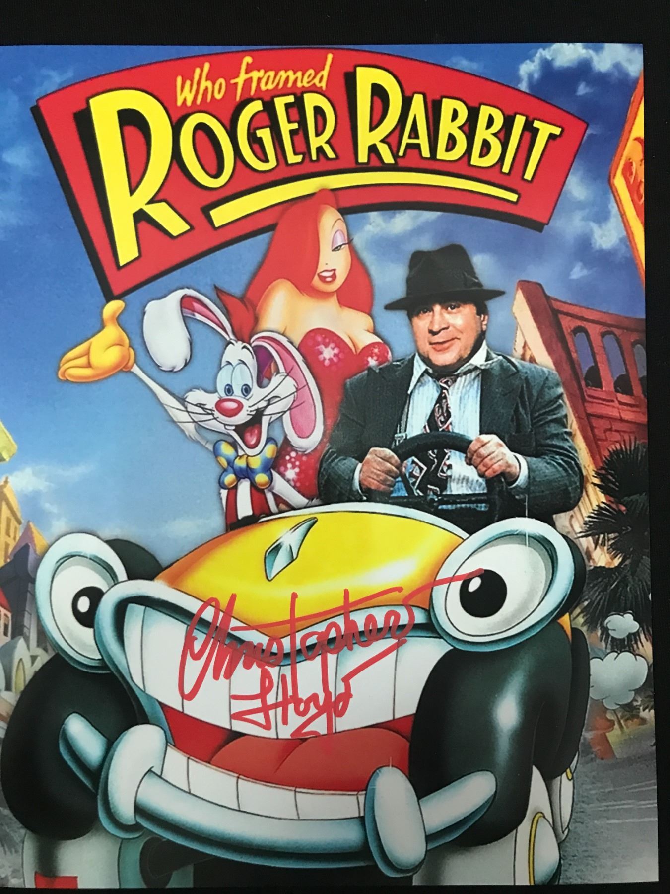 CHRISTOPHER LLOYD SIGNED WHO FRAMED ROGER RABBITS - WWOC COA