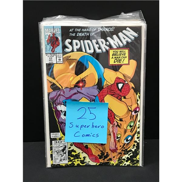 LOT OF 25 SUPERHERO COMICS VARIOUS TITLES