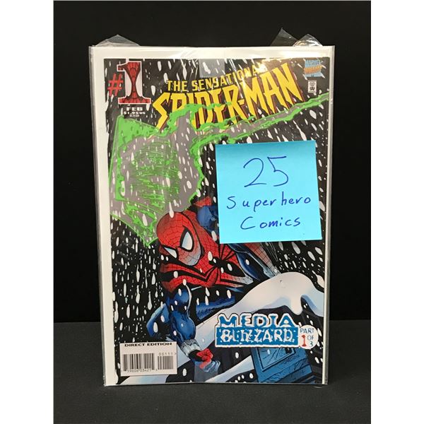 LOT OF 25 SUPERHERO COMICS VARIOUS TITLES