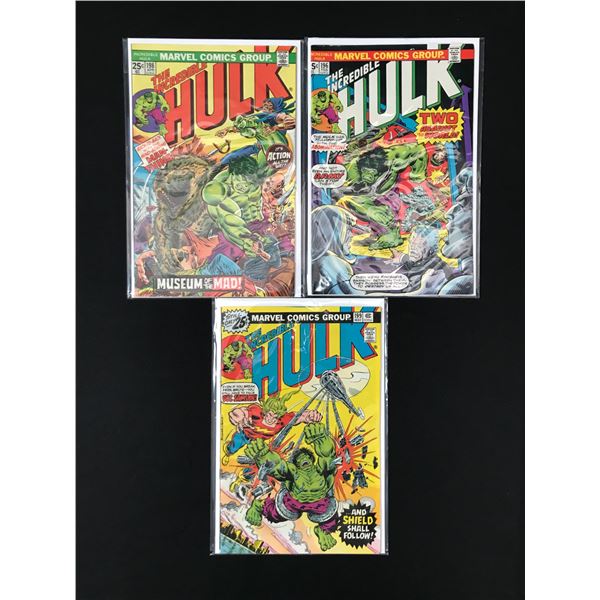 LOT OF 3 INCREDIBLE HULK COMICS (MARVEL COMICS)