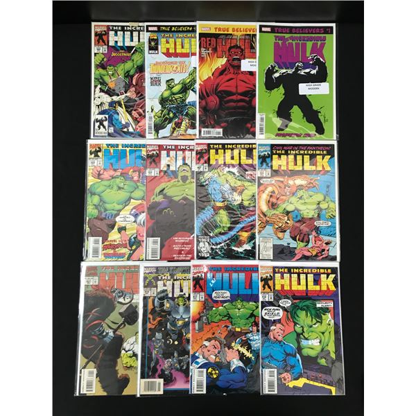 LOT OF 12 THE INCEDIBLE HULK COMICS (MARVEL COMICS)