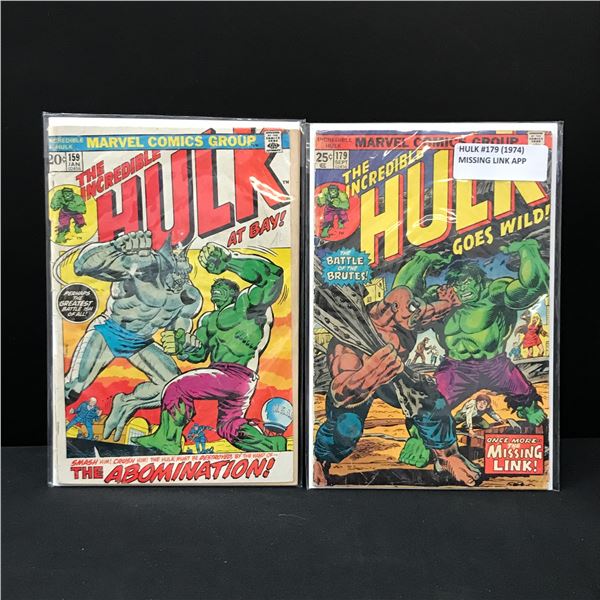 LOT OF 2 THE INCREDIBLE HULK COMICS (MARVEL COMICS)