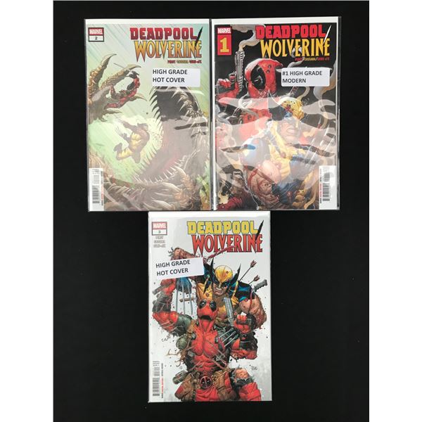 LOT OF 3 WOLVERINE AND DEADPOOL COMICS (MARVEL COMICS)