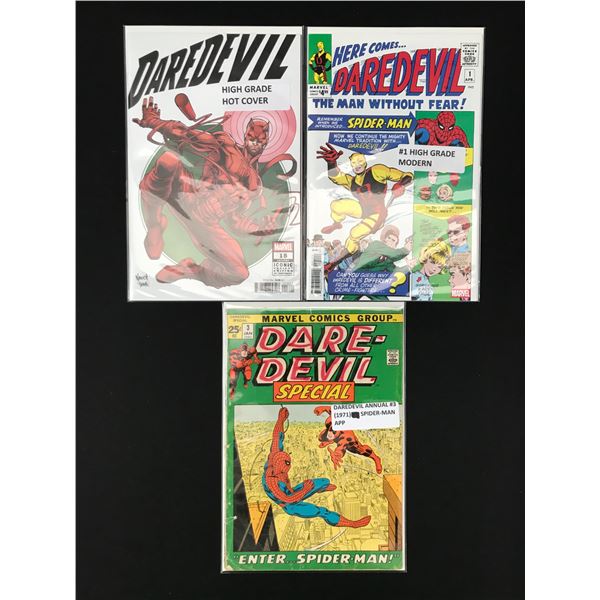 LOT OF 3 DAREDEVIL COMICS