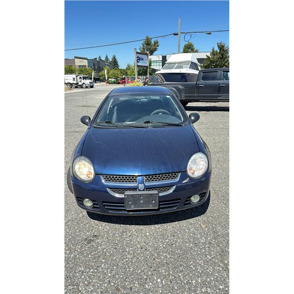 2004 DODGE NEON SX 2.0, 4 DR SEDAN, BLUE, VIN 1B3AS46C54D617532