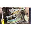 Image 2 : BIN OF ASSORTED AIR HOSES, GAUGES & MORE