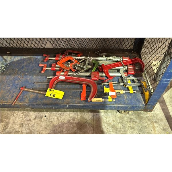 ASSORTED C-CLAMPS & BAR CLAMPS