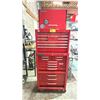 Image 1 : ULTRA PRO 2-PC 22 DRAWER PORTABLE TOOL BOX WITH ASSORTED TOOL CONTENTS INCLUDING; MULTIMETERS,