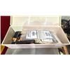 Image 2 : 6 DRAWER WOOD CABINET WITH ASSORTED TOOLS CONTENTS & 5 DRAWER PORTABLE METAL CABINET WITH ASSORTED