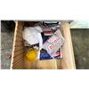 Image 8 : 6 DRAWER WOOD CABINET WITH ASSORTED TOOLS CONTENTS & 5 DRAWER PORTABLE METAL CABINET WITH ASSORTED